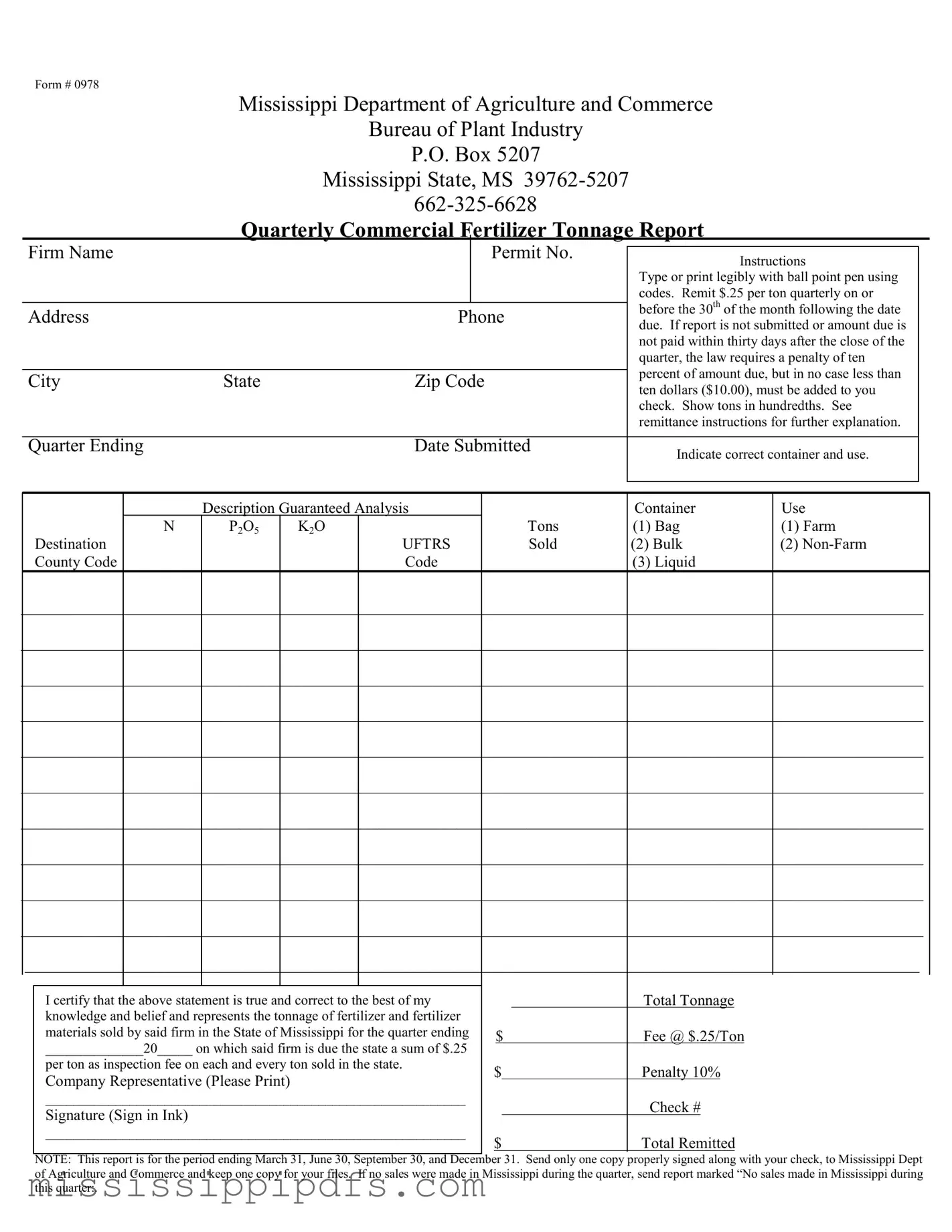 Download 0978 Mississippi Form