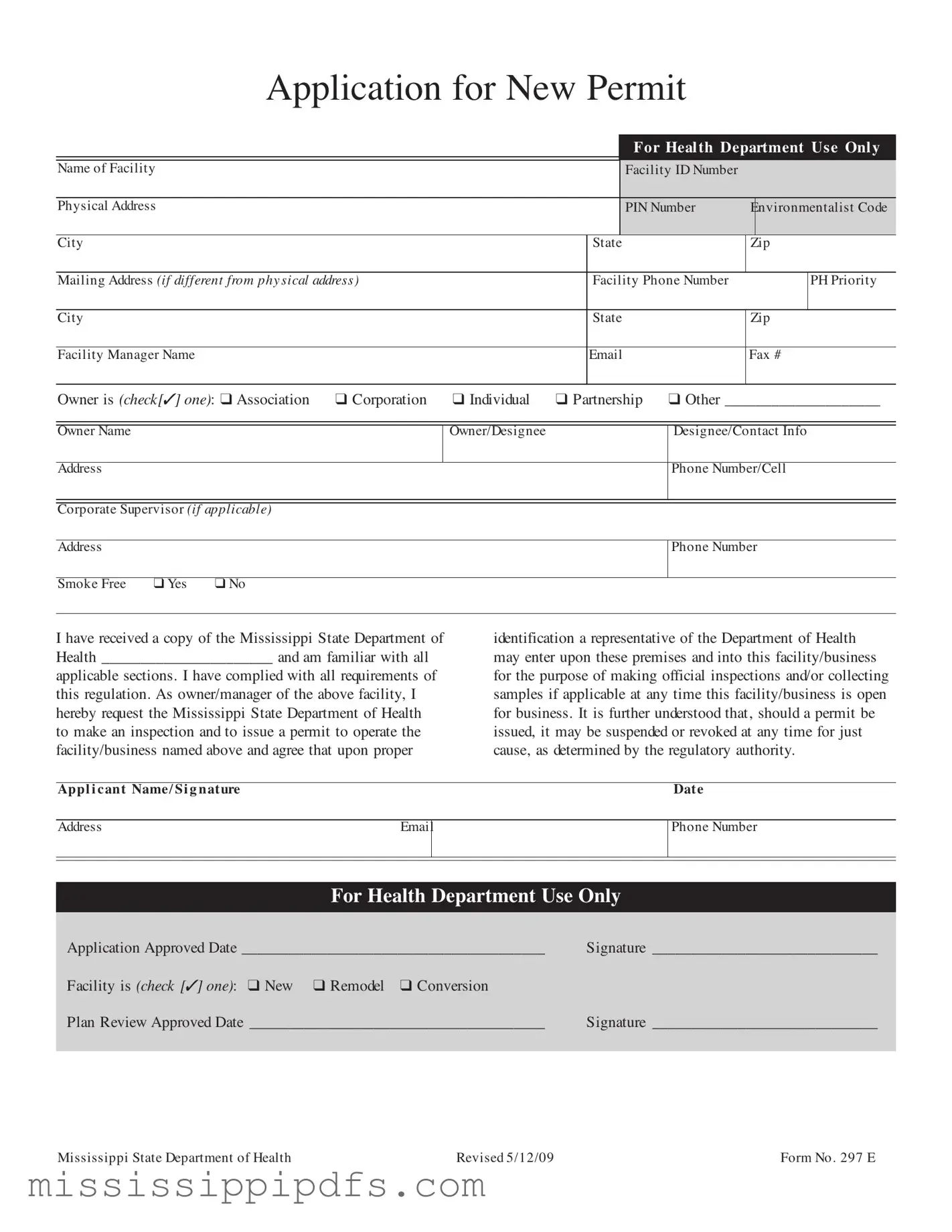 Download Mississippi 297 E Form